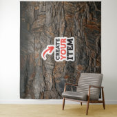 Voeg uw logo toe Stone Slates Zoom Achtergrond Cor Wandkleed (In situ)