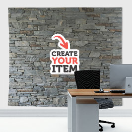 Voeg uw logo toe Stone Slates Zoom Achtergrond Cor Wandkleed