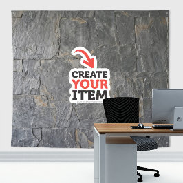 Voeg uw logo toe Stone Slates Zoom Achtergrond Gri Wandkleed