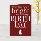 Voeg uw logo toe Verjaardagskaart voor werknemers Kaart (Gele Bloem)