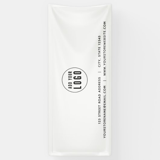 Voeg uw Logo toe Website Spandoek (Verticaal)