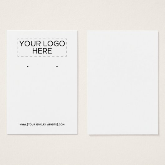 Voeg uw Logo toe - witte verkenningskaart Visitekaartje (Voorkant /achterkant)