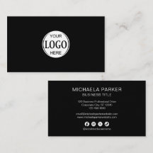 Voeg uw logo toe Zwart Professionele sociale media