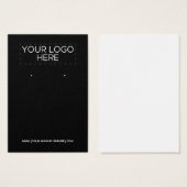 Voeg uw Logo toe - zwarte oorkaartje Visitekaartje (Voorkant /achterkant)