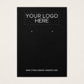 Voeg uw Logo toe - zwarte oorkaartje Visitekaartje (Voorkant)