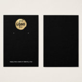 Voeg uw Logo toe - zwarte oorkaartje Visitekaartje (Voorkant /achterkant)