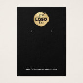 Voeg uw Logo toe - zwarte oorkaartje Visitekaartje (Voorkant)