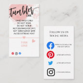 VOEG UW LOGO TUMBLER-ZORGKAARTEN TOE VISITEKAARTJE (Voorkant / Achterkant)