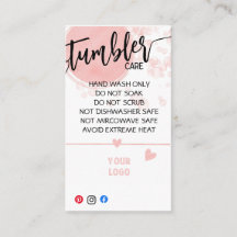 VOEG UW LOGO TUMBLER-ZORGKAARTEN TOE