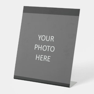 Voeg uw Logo van het Afbeelding van de Foto van he Reclamebord Met Voetstuk