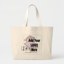 Voeg Uw LOGO van het Bedrijf als cliënt of werknem Grote Tote Bag