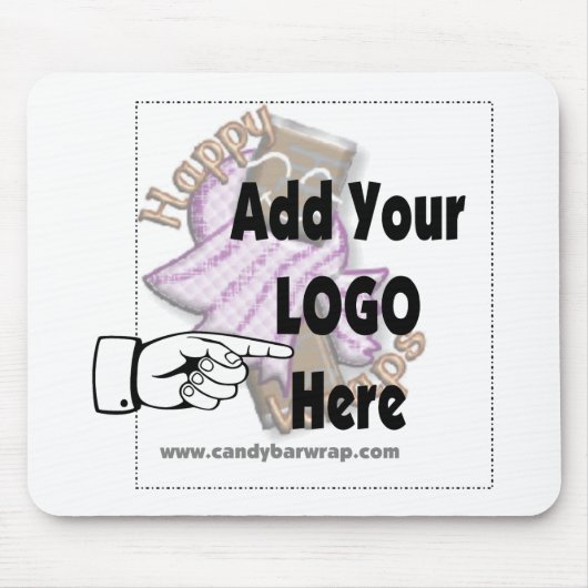 Voeg Uw LOGO van het Bedrijf als cliënt of werknem Muismat (Voorkant)