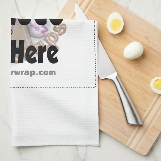 Voeg Uw LOGO van het Bedrijf als cliënt of werknem Theedoek (Quarter Fold)