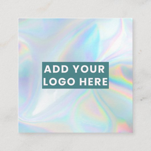 Voeg Uw Logo van het Bedrijf toe QR DIY Holographi Vierkante Visitekaartje (Achterkant)