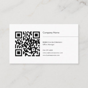 Voeg Uw Logo van het Bedrijf van de Code QR toe Ee Visitekaartje