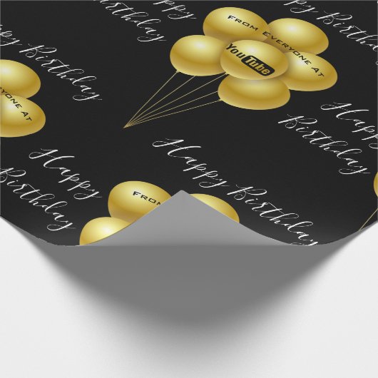 Voeg Uw Logo verjaardag van de Bedrijf toe Cadeaupapier (Hoek)