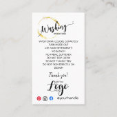 VOEG UW LOGO wasinstructies GoudZELKAARTEN TOE Visitekaartje (Voorkant)