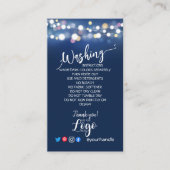 VOEG UW LOGO wasinstructies ZORG KAARTEN blauw TOE Visitekaartje (Voorkant)