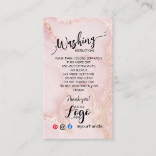 VOEG UW LOGO wasinstructies ZORGKAARTEN TOE Visitekaartje