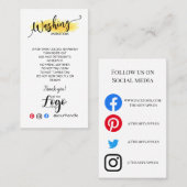 VOEG UW LOGO wasinstructies ZORGKAARTEN TOE Visitekaartje (Voorkant / Achterkant)