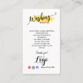 VOEG UW LOGO wasinstructies ZORGKAARTEN TOE Visitekaartje (Voorkant)