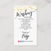 VOEG UW LOGO wasinstructies ZORGKAARTEN TOE Visitekaartje (Voorkant)