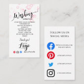 VOEG UW LOGO wasinstructies ZORGKAARTEN TOE Visitekaartje (Voorkant / Achterkant)