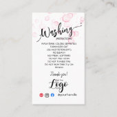 VOEG UW LOGO wasinstructies ZORGKAARTEN TOE Visitekaartje (Voorkant)