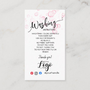 VOEG UW LOGO wasinstructies ZORGKAARTEN TOE Visitekaartje