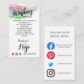 VOEG UW LOGO wasinstructies ZORGKAARTEN TOE Visitekaartje (Voorkant / Achterkant)