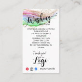 VOEG UW LOGO wasinstructies ZORGKAARTEN TOE Visitekaartje (Voorkant)