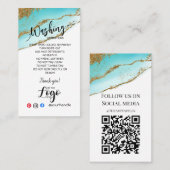 VOEG UW LOGO wasinstructies ZORGKAARTEN TOE Visitekaartje (Voorkant / Achterkant)