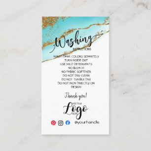 VOEG UW LOGO wasinstructies ZORGKAARTEN TOE Visitekaartje