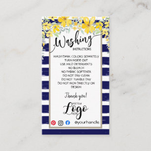 VOEG UW LOGO wasinstructies ZORGKAARTEN TOE Visitekaartje