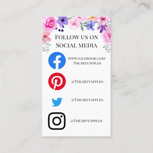 VOEG UW LOGO wasinstructies ZORGKAARTEN TOE Visitekaartje (Achterkant)