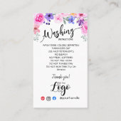 VOEG UW LOGO wasinstructies ZORGKAARTEN TOE Visitekaartje (Voorkant)