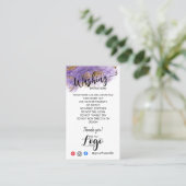 VOEG UW LOGO wasinstructies ZORGKAARTEN TOE Visitekaartje (Staand voorkant)