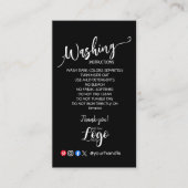 VOEG UW LOGO wasinstructies ZORGKAARTEN TOE Visitekaartje (Voorkant)