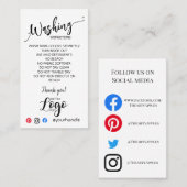 VOEG UW LOGO wasinstructies ZORGKAARTEN TOE Visitekaartje (Voorkant / Achterkant)