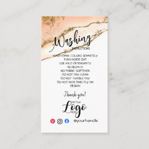 VOEG UW LOGO wasinstructies ZORGKAARTEN TOE Visitekaartje