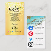 VOEG UW LOGO wasinstructies ZORGKAARTEN TOE Visitekaartje (Voorkant / Achterkant)