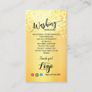 VOEG UW LOGO wasinstructies ZORGKAARTEN TOE Visitekaartje