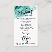 VOEG UW LOGO wasinstructies ZORGKAARTEN TOE Visitekaartje (Voorkant)