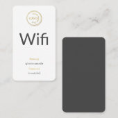 Voeg uw Logo WiFi Netwerk en Wachtwoord op wit toe Afsprakenkaartje (Voorkant / Achterkant)