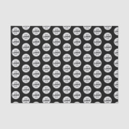 Voeg uw logo zwart aangepaste verpakkingsmateriaal tissuepapier