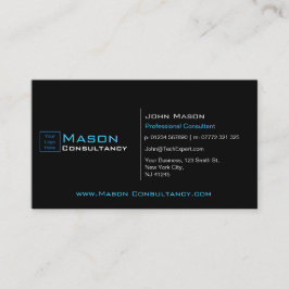 Voeg uw Logo zwart en blauw toe - Visitekaartje