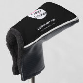 Voeg uw Logo  zwart toe Golfheadcover (3/4 voorkant)