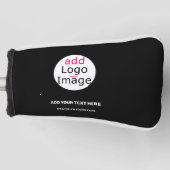 Voeg uw Logo  zwart toe Golfheadcover (Voorkant)