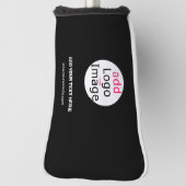 Voeg uw Logo  zwart toe Golfheadcover (Draai 90)