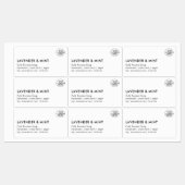 Voeg uw logo zwart-wit typografie product toe labels (Vel)